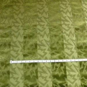 P1410516.jpg 3 Yd Lee Jofa Calypso Velvet Olive Green Jazzy Cut Velvet Rp296y