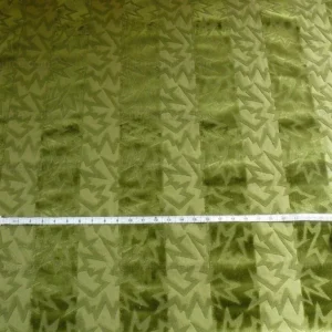 P1410518.jpg 3 Yd Lee Jofa Calypso Velvet Olive Green Jazzy Cut Velvet Rp296y