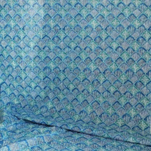 P1420584.jpg 10.2y Brunschwig & Fils Nanou Rockery Print Blue Green White from Cabanel Collection #906