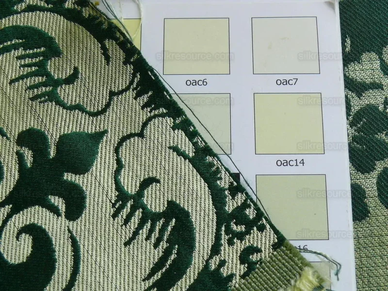 by Yard Scalamandre Villa Louis Silk Brocatelle Emerald Green MSRP USD 800+