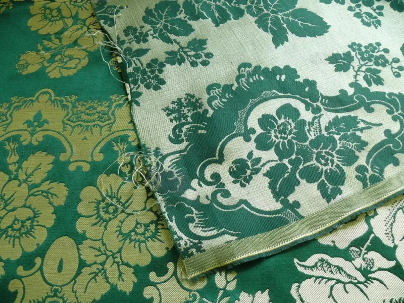 by Yard Scalamandre Villa Louis Silk Brocatelle Emerald Green MSRP USD 800+