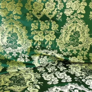 by Yard Scalamandre Villa Louis Silk Brocatelle Emerald Green MSRP USD 800+