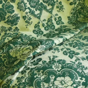 by Yard Scalamandre Villa Louis Silk Brocatelle Emerald Green MSRP USD 800+