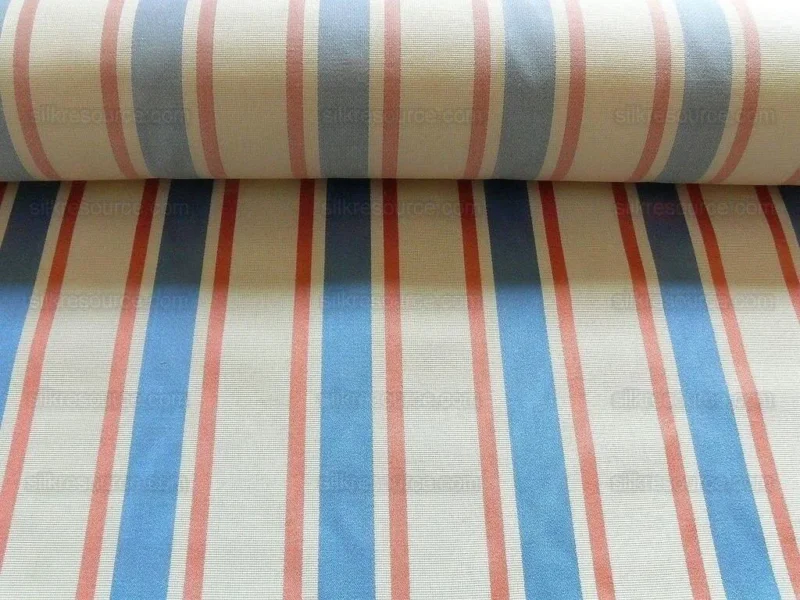 By Yd Lee Jofa Ferrara Quarry Stripe Blue/rose Red On White MSRP USD 160/Y