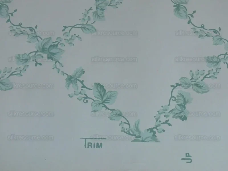 P1430614.jpg Lee Jofa Summer Trellis Green On Eggshell Wallpaper Triple Roll