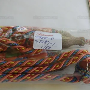 P1430989.jpg Scalamandre Lyon 100% Silk Double Tie Back in Coral Royal, Green