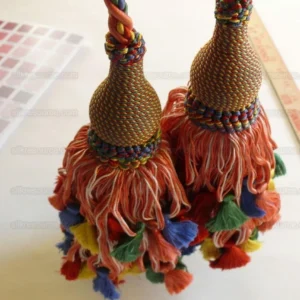 P1430996.jpg Scalamandre Lyon 100% Silk Double Tie Back in Coral Royal, Green