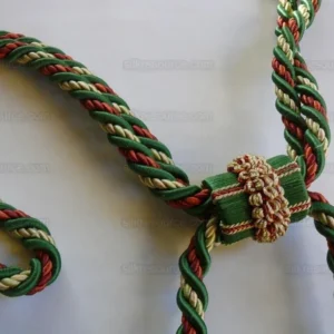 P1440004.jpg Scalamandre Lyon 100% Silk Double Tie Back Rust, Camel Green