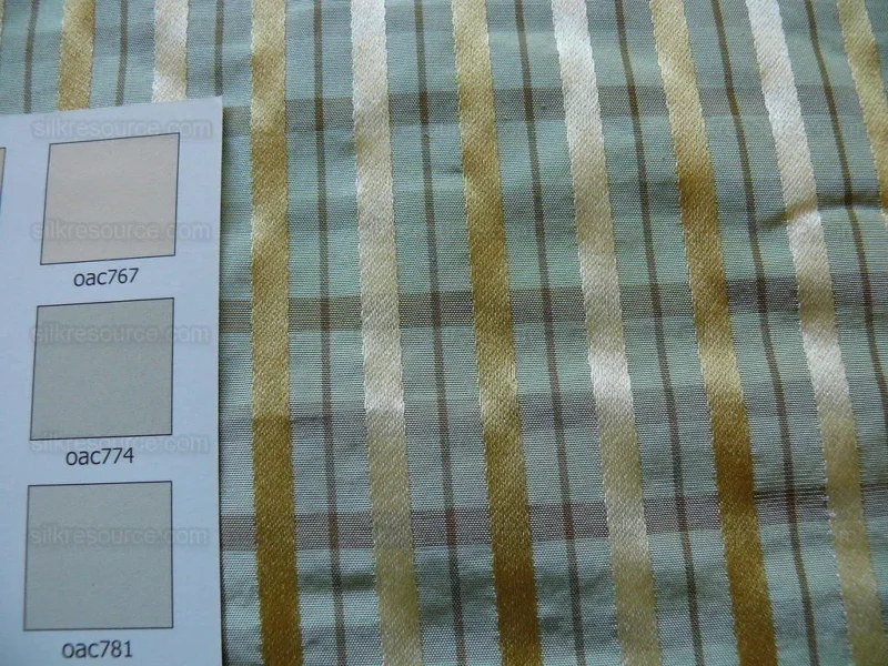 P1450597.jpg Lee Jofa Paradise Silk Drapery Pair Sea Glass Aqua Green Blue Gold 77"x101