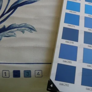 P1450792.jpg BY YD BEACON HILL PALACE WALK INDIGO BLUE WHITE COTTON TOILE ITALY Castle Tuscany MSRP USD200Y