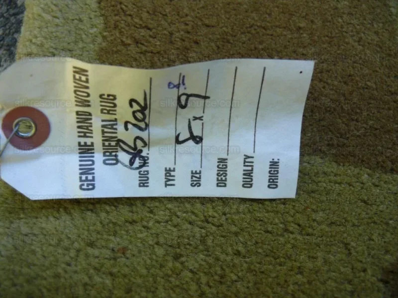 Hokanson Hand Tufted Gold Sage Green Wool Modern 8'x9'8"