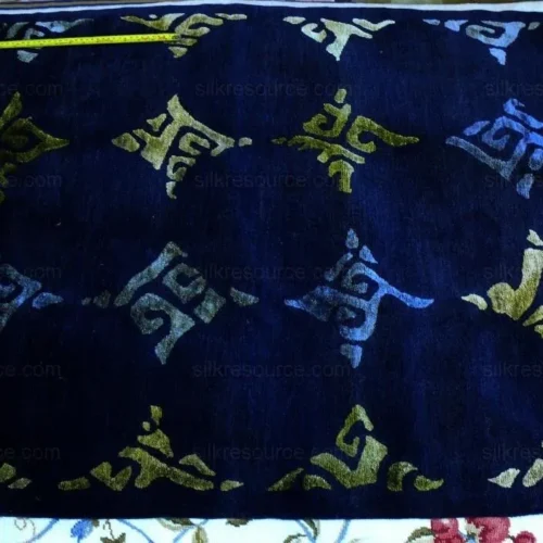 Endless Knot Silk & Wool Tibetan Athana RUG Azure CHARTRUSE 5'x3 Endless Knot Silk & Wool Tibetan Athana RUG Azure CHARTRUSE 5'x3