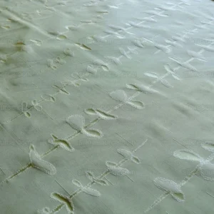 P1460340.jpg Beacon Hill "Sprouting" Vine Sprig Foliage Willow 100%silk Jacquard Pale Sage Spring Green MSRP USD 300/Y