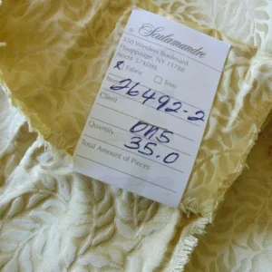 P1460373.jpg Scalamandre Blairsprig Dark Beige Pale Gold Yellow 100% Silk MSRP USD 280/Y