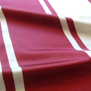 P1460381.jpg Scalamandre Palladio Silk/cotton Satin Large Stripe Deep Raspberry Red White Cream Grandeur MSRP USD280/Y