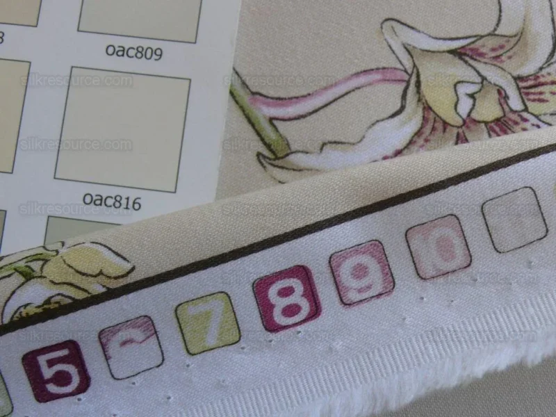 1.2yards Scalamandre La Generosa Rose Hibiscus Lily Flower Cotton Eggshell Pink Green Red Cotton Satin MSRP USD 180/Yard