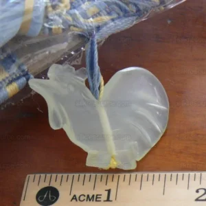 P1460728.jpg Bty Scalamandre Duchessa Jade Rooster Trim Bl/yw Silk MSRP USD 300+