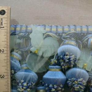 BTY SCALAMANDRE DUCHESSA JADE ROOSTER TRIM BL/YW SILK MSRP0+ BTY SCALAMANDRE DUCHESSA JADE ROOSTER TRIM BL/YW SILK MSRP$300+