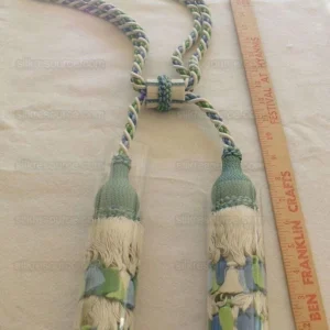 Scalamandre Lyon 100% Silk Tieback Green Blue