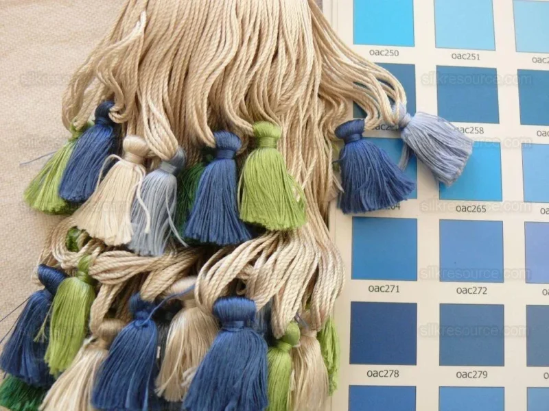 Scalamandre Lyon 100% Silk Tieback Green Blue