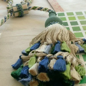 Scalamandre Lyon 100% Silk Tieback Green Blue