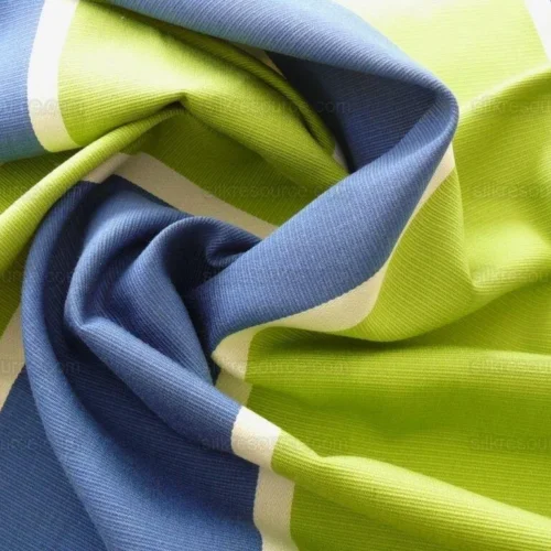 BY YARD PERENNIALS "SEA" SALT OUTDOOR FABRIC GREEN & BLUE STRIPE
