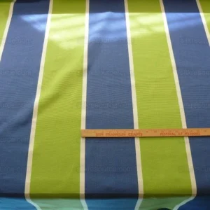 By Yard Perennials Fabric / Sutherland "sea" Salt Outdoor Fabric Green & Blue Stripe
