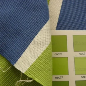 By Yard Perennials Fabric / Sutherland "sea" Salt Outdoor Fabric Green & Blue Stripe