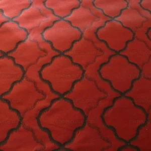 P1470088.jpg American Silk Mills Celtic Ogee Diamond Lattice Black On Crimson Red by American Silk Mills