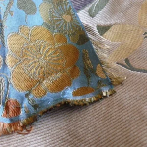 1.2Y Kravet Coutour Imperial Kimono Silk Lampas Mineral Blue MSRP USD 270/Y