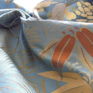 1.2Y Kravet Coutour Imperial Kimono Silk Lampas Mineral Blue MSRP USD 270/Y