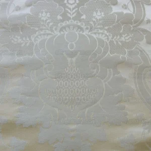 P1470401.jpg High End Designer Colette's Abby 100% Silk Renaissance Damask "pearl" Pure Bright White