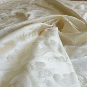 P1470413.jpg High End Designer Colette's Abby 100% Silk Renaissance Damask "pearl" Pure Bright White