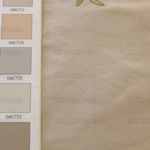 P1470446.jpg 0.25 Y Lee Jofa Fleurir Silk Sand Pale Gold With Pink Flower Embroidery MSRPUSD188/Y