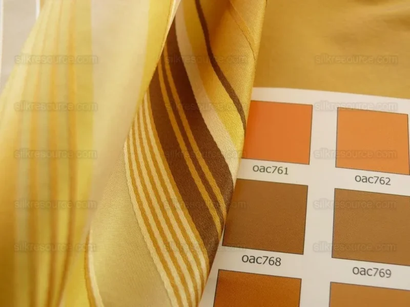 P1470592.jpg Kravet Couture 100% Silk Porto Fino "golden Glow" Stripe MSRP USD195