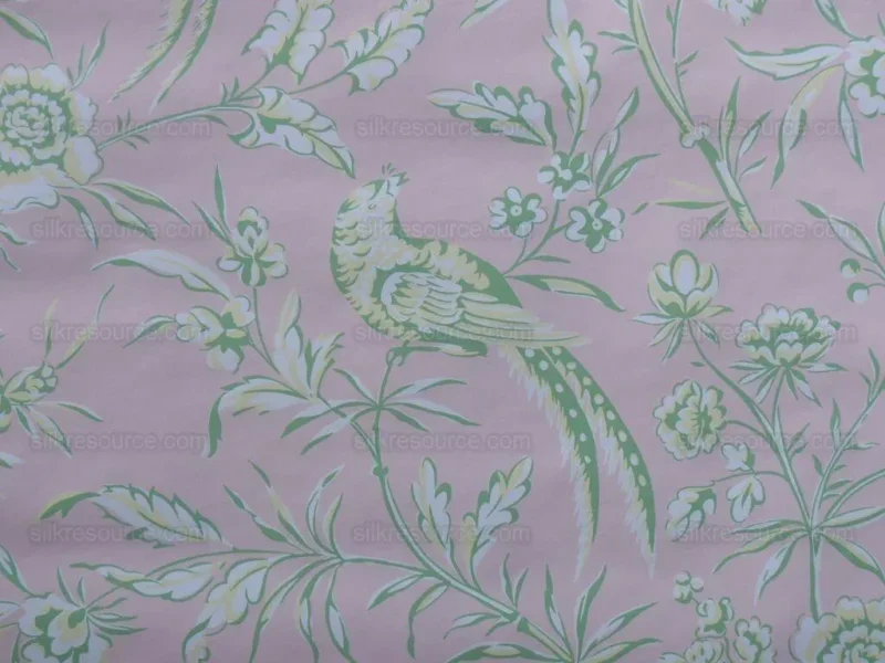 Scalamandre "aviary" Wallpaper Bird Chinioserie Pink Single Roll