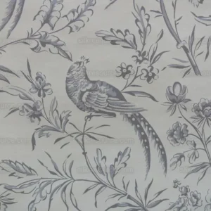 Scalamandre "aviary" Wallpaper Bird Chinioserie Grey White Singl