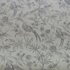 Scalamandre "aviary" Wallpaper Bird Chinioserie Grey White Singl