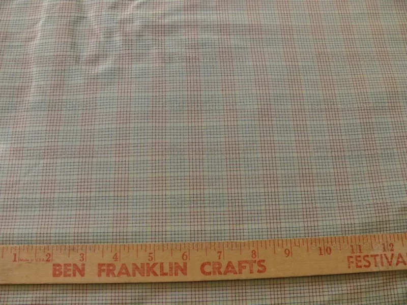 P1480348.jpg By Yard Lee Jofa Stately Silk Taffeta Plaid Cadet Blue MSRP USD 299Y