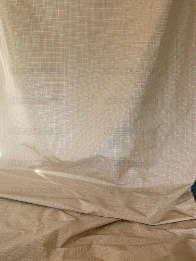 P1480351.jpg By Yard Lee Jofa Stately Silk Taffeta Plaid Cadet Blue MSRP USD 299Y