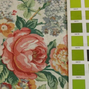 P1480407.jpg By Yard Lee Jofa Ashurst Peony Tulip Lilac Rose 100% Linen Print on Ecru Handprint English Chintz UK MSRP USD 139/Y