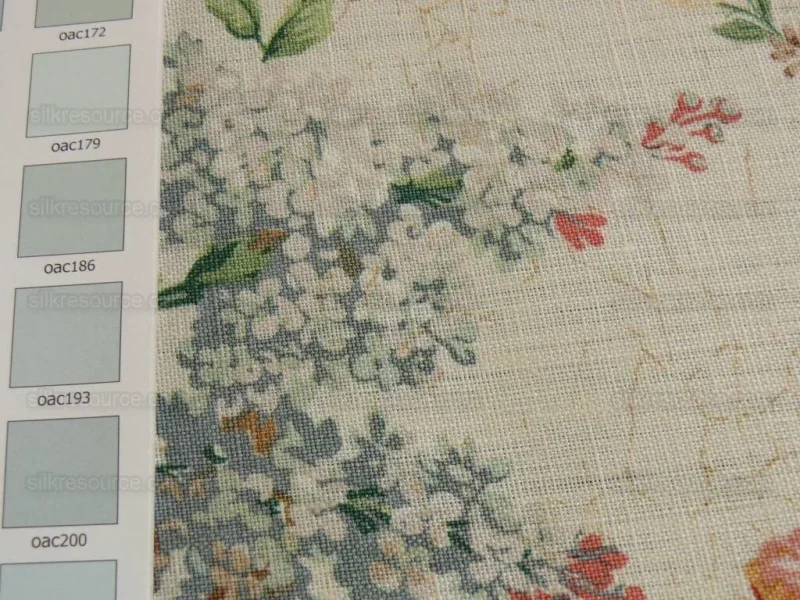 P1480408.jpg By Yard Lee Jofa Ashurst Peony Tulip Lilac Rose 100% Linen Print on Ecru Handprint English Chintz UK MSRP USD 139/Y