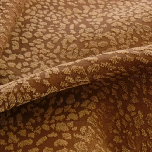 7.125Y KRAVET BROWN CHOCOLATE CHEETAH CUT CHENILLE