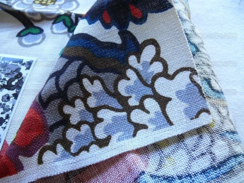 By yard  Schumacher Chiang Mai Dragon Jewel Tones On Alabaster Linen Print 173273