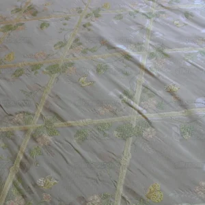 P1530496.jpg Scalamandre Butterfly & Trellis Silk Lampas Pale Lavendar MSRP USD 619/Y!