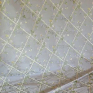 P1530511.jpg Scalamandre Butterfly & Trellis Silk Lampas Pale Lavendar MSRP USD 619/Y!