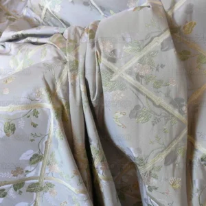 P1530517.jpg Scalamandre Butterfly & Trellis Silk Lampas Pale Lavendar MSRP USD 619/Y!