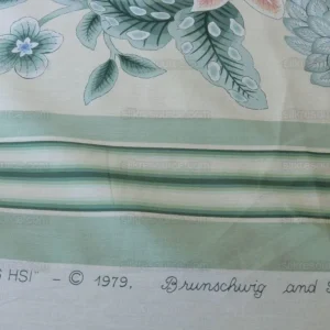 P1530859.jpg By Yd Brunschwig & Fils K'ang Hsi Cotton Peony Chinoiserie Mint Green Blue Chintz