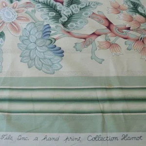 P1530860.jpg By Yd Brunschwig & Fils K'ang Hsi Cotton Peony Chinoiserie Mint Green Blue Chintz