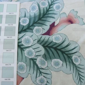 P1530864.jpg By Yd Brunschwig & Fils K'ang Hsi Cotton Peony Chinoiserie Mint Green Blue Chintz